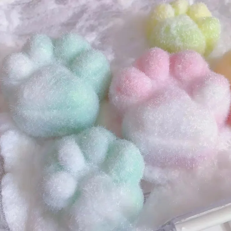 Cute Cat Paw Candle Diy Silicone Mold Aromatherapy Candle Soap Making Mould Resin Molds Home Decor Mochi Squishy Toy Moulds