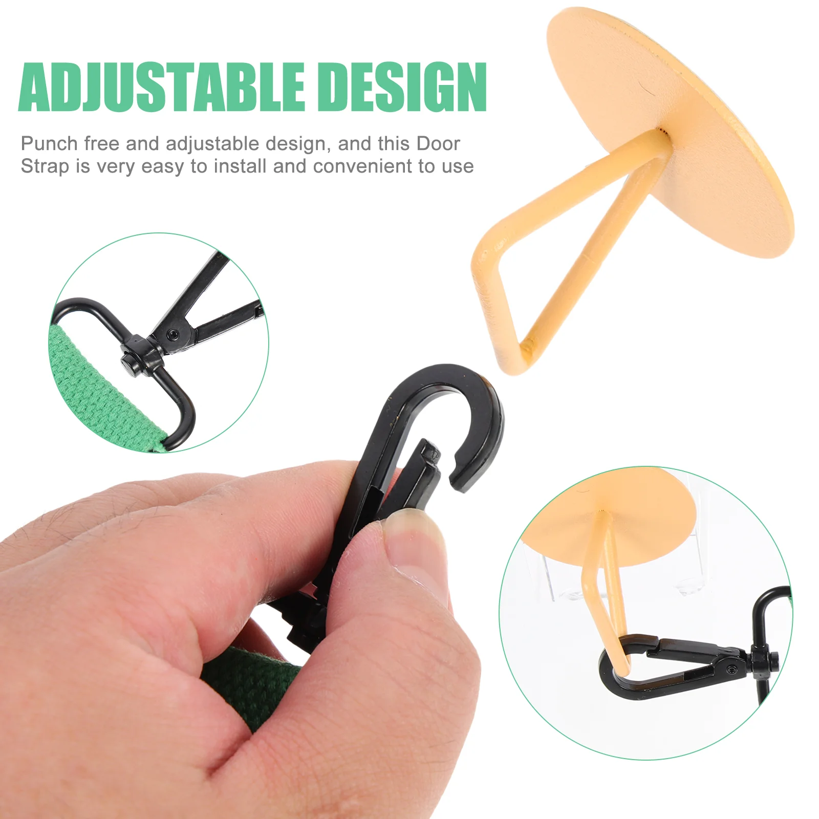 Pet Door Cat Kennel Stopper Household Strap No Punching Punch-free Dog Green Adjustable Latch