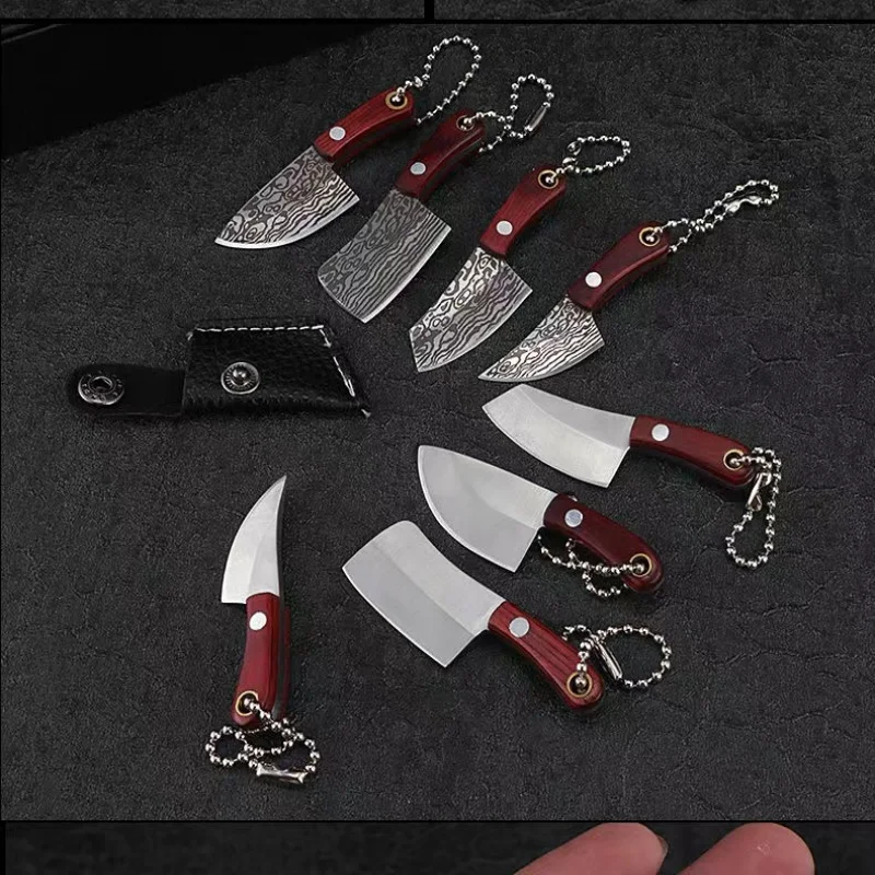 4pcs Mini Knife EDC Outdoor Kitchen Knife Sharp Meaning Money Knife Open Express Knife Pocket Cut Fruit Hanging Knife Gift