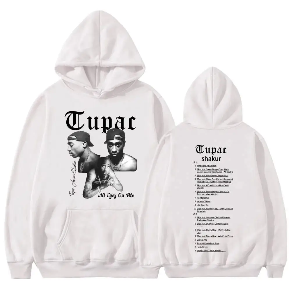 Sudadera con capucha de rapero Tupac 2Pac para hombre y mujer, ropa de calle con estampado de Hip Hop, Y2k, chándal Unisex