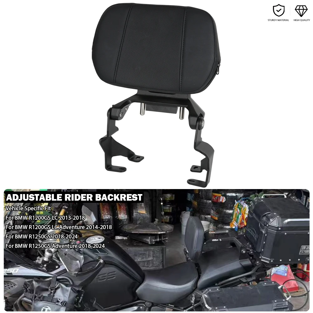 

Adjustable Rider Backrest Driver Back Rest Pad Fit For BMW R 1250 GS 1200 LC R1200 Adv R1250 R1200GS Adventure R1250GS 2013-2024