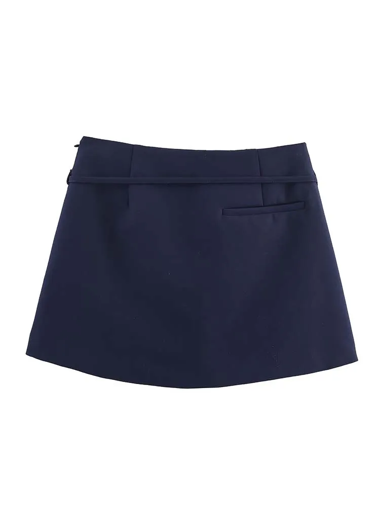 2025 Pantaloncini da donna di nuova moda vintage cintura a vita alta decorazione pantaloncini larghi casual pantaloni corti da strada femminili