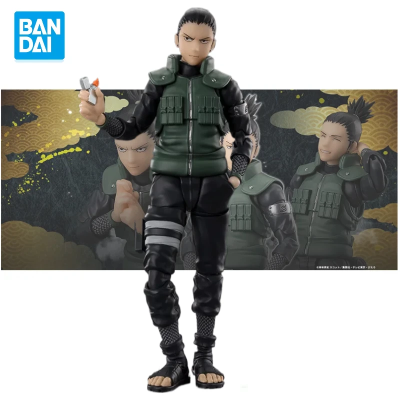 在庫オリジナルバンダイ S.H.Figuarts SHF ナルトシカマル奈良ブリリアント戦略家アニメアクションフィギュアモデルおもちゃ人形ギフト
