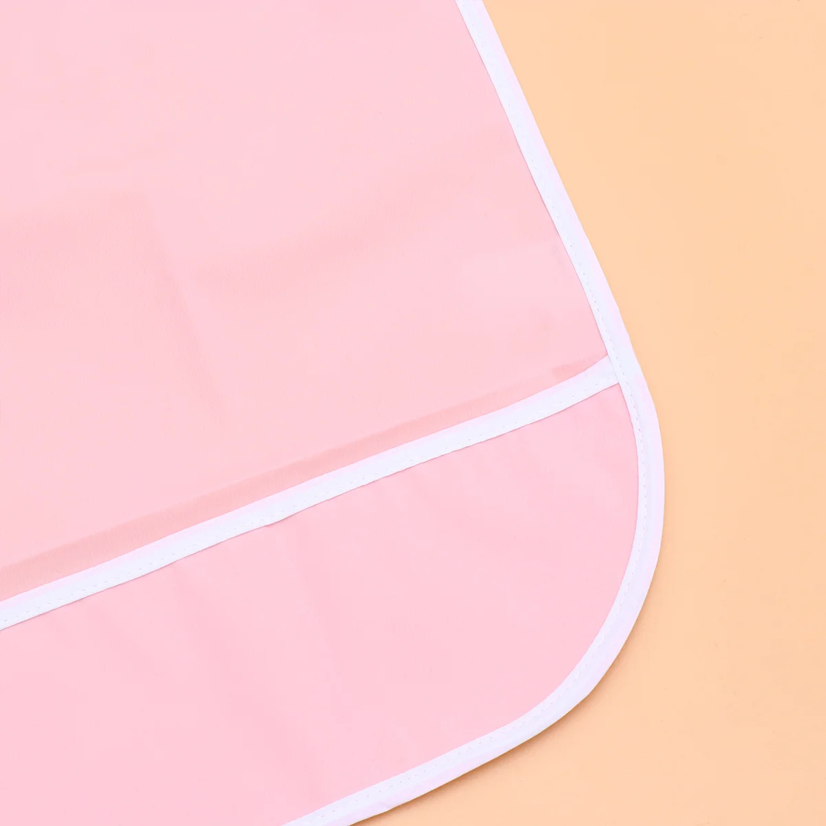 

Waterproof Adults Bib 50x80cm Pink PVC Cotton Material Fashion Drool Protector for Elderly Simple Design Soft Skin-Friendly