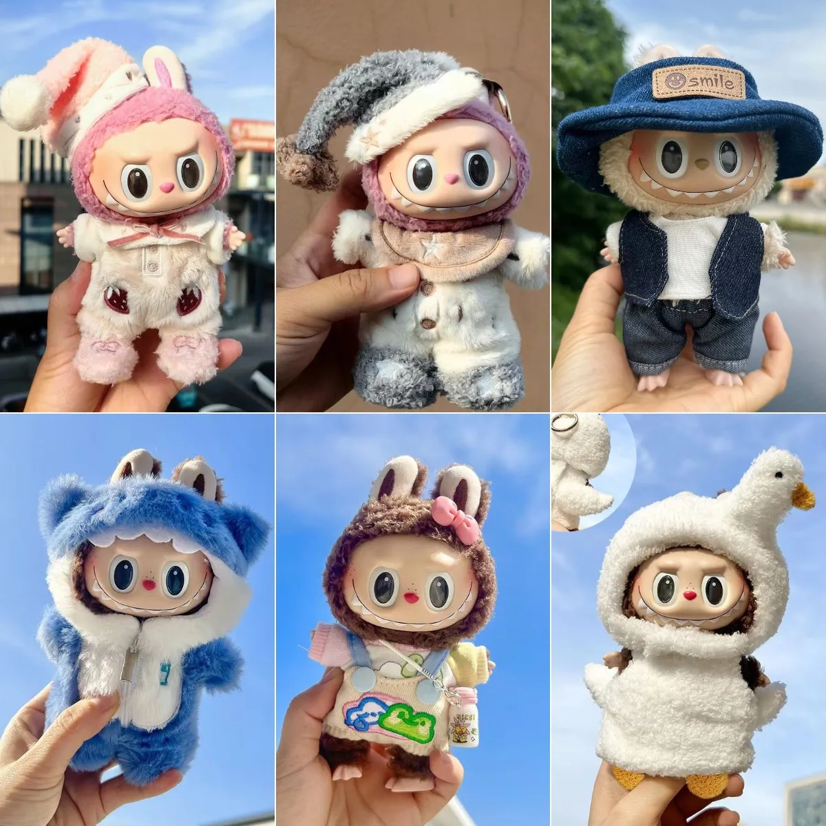 

17cm Labubu Clothes Fashion Clothes Korea Kpop Exo Labubu Outfit Hoodies Doll Accessories Cute Goose Cool Kawaii ﻿DIY Girl Gift