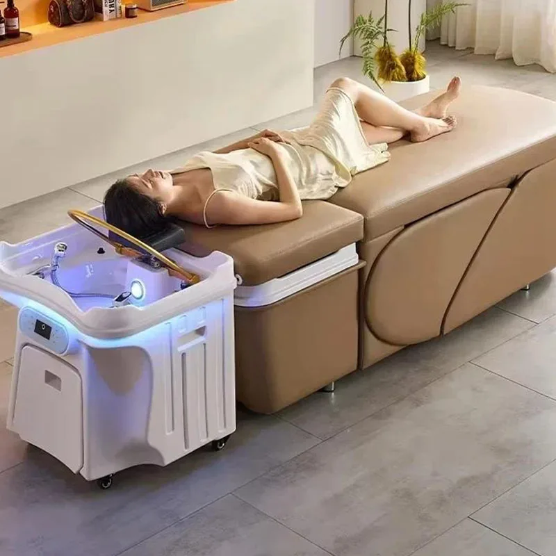 Compact Shampoo Bed Noord-Europa Shampoo Stoel Haar Terugspoeling Draagbare Koreaanse Schoonheidstherapie Cama Champú Modern Meubilair
