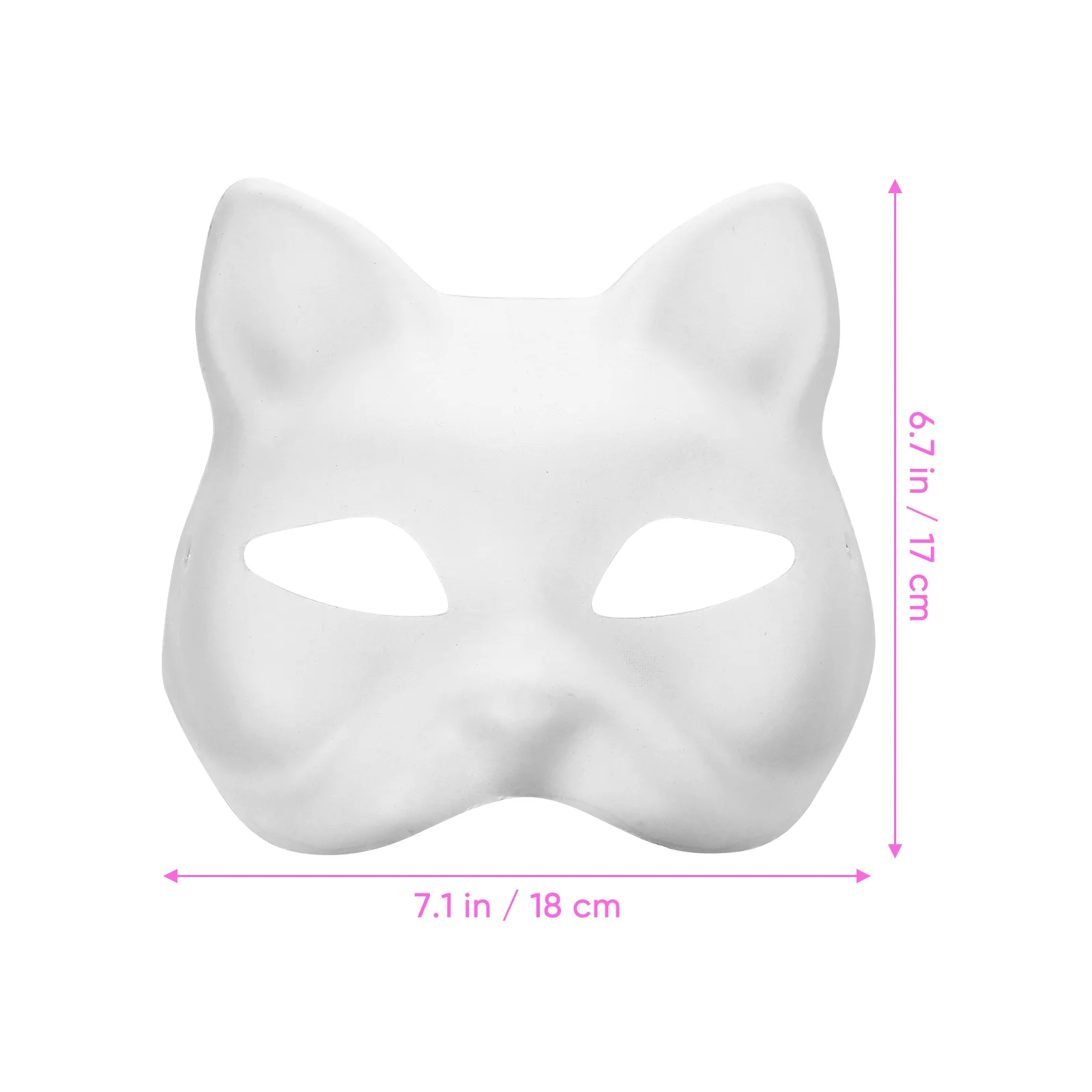 8 Pcs Cat Halloween Costumes for Cats Only Pulp Blank Mask Masquerade Supplies Accessories Cosplay Prop White Props Miss