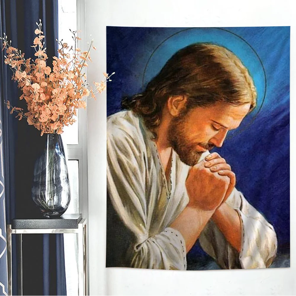 Classical Christian Jesus Christ God Hanging Bohemian Tapestry Home Decoration Hippie Bohemian Decoration Divination Art Home