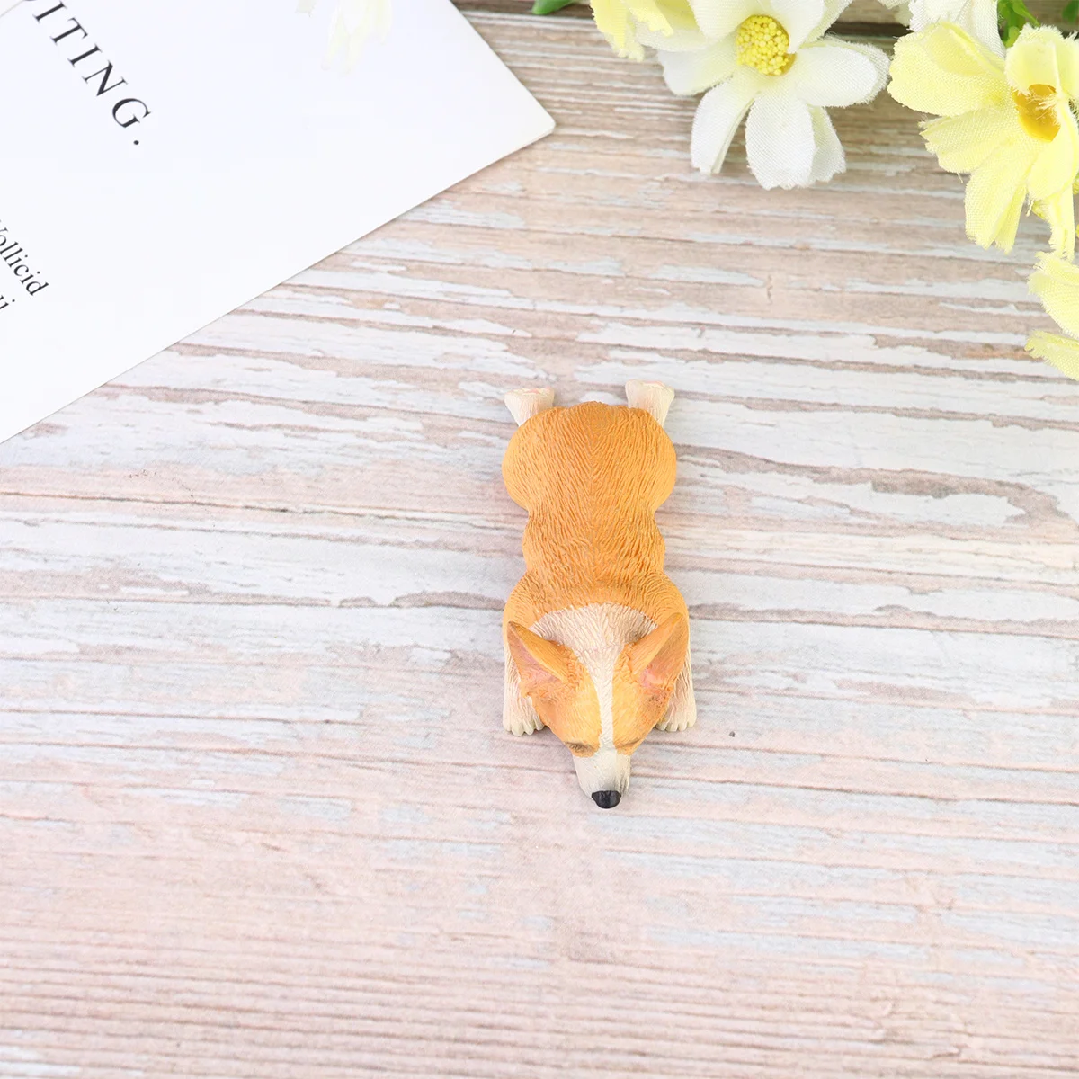 

Yellow Lying Corgi Fridge Magnet Cartoon Refrigerator Magnetic Stickers Home Office Decoration Note Reminder Fridge