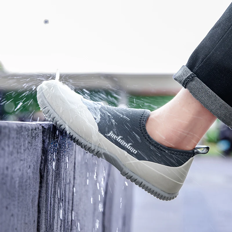 

Новые высококачественные водонепроницаемые мужские уличные легкие резиновые сапоги Fiing oes с низким берцем, противоскользящие дезодоранты M, резиновые сапоги...