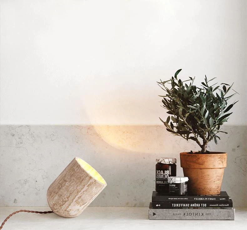 Novelty Creative Natural Stone Table Light E27 Bulb