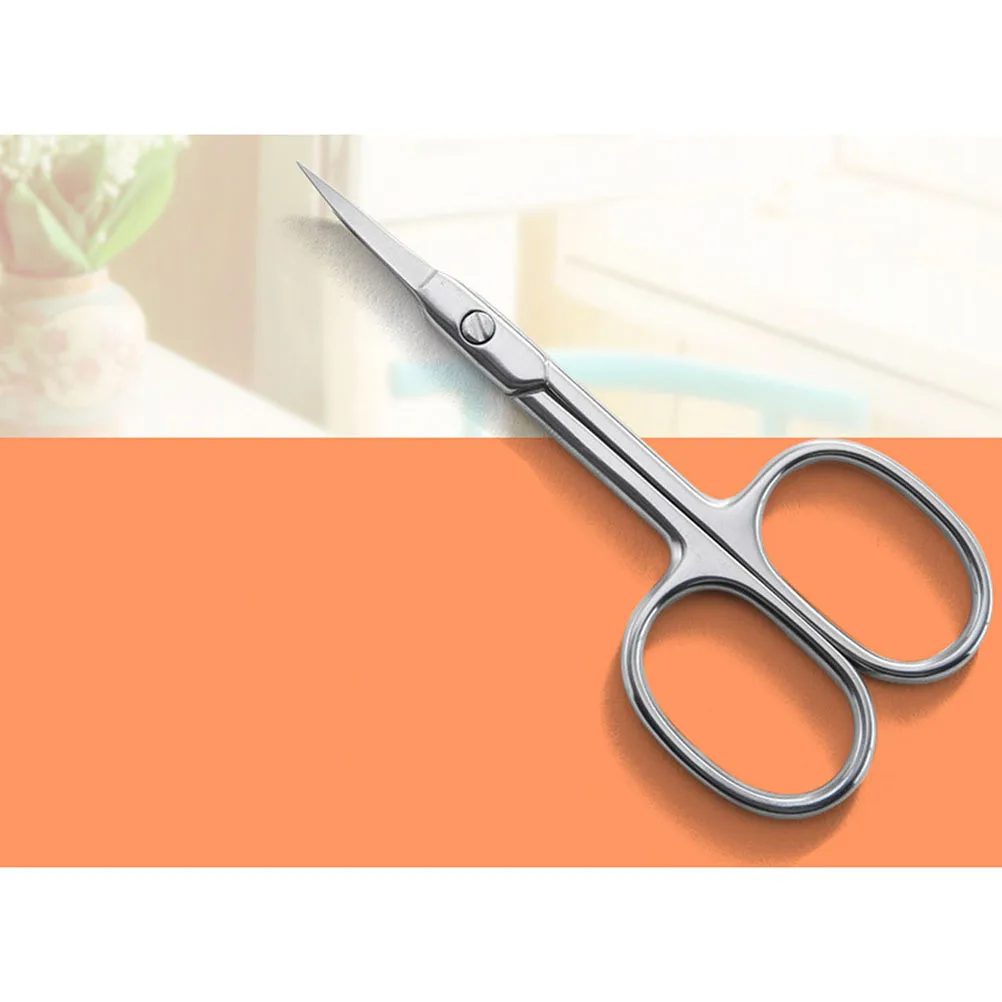 

Stainless Steel Beauty Scissor Ergonomic Design Multi-Functional Nose Ear Hair Eyebrow Eyelash Nail Cutting Grooming