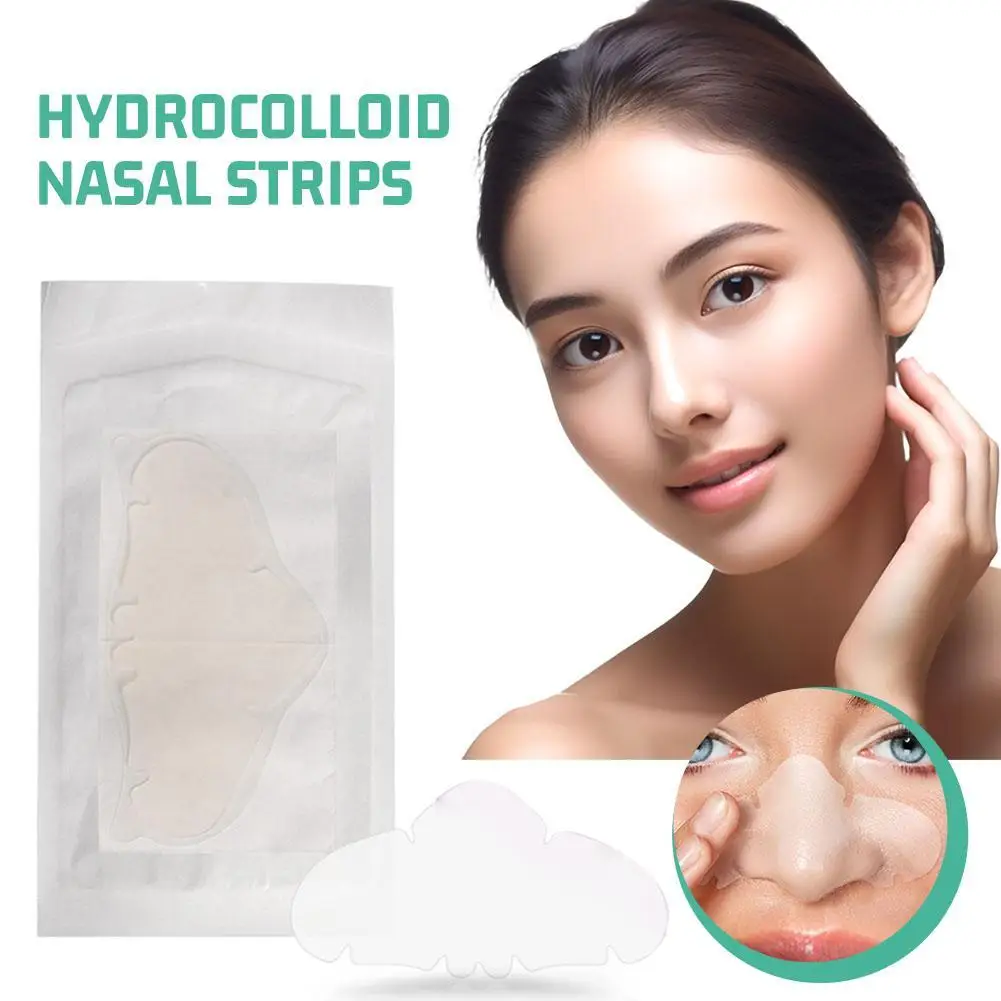 Hydrocolloid แถบจมูกสําหรับควบคุมน้ํามันสาวเกาหลี Blackhead Removal Whitening Nose Mask Skin Care แถบทําความสะอาดรูขุมขนจมูก