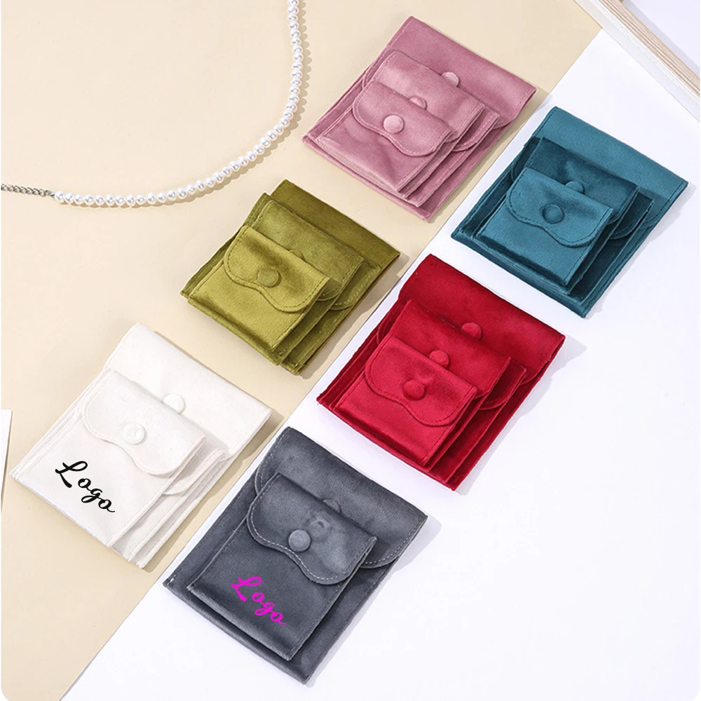 شعار مخصص المخملية القرط حلقة الغبار الحقيبة أزرار خاطفة مجوهرات حقيبة المغلف أكياس التعبئة والتغليف حفل زفاف لصالح هدية سوار قلادة #6