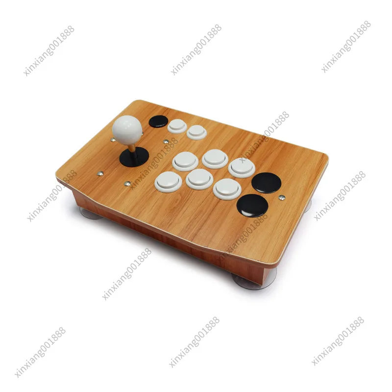 Solid Wood DIY Arcade Joystick Case Panel Home USB Fighting Gamepad for PC Mobile Game Accessories
