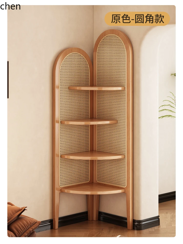 HXL Corner Cabinet Shelf Corner Storage Cabinet Living Room Sofa Wall Triangle Storage
