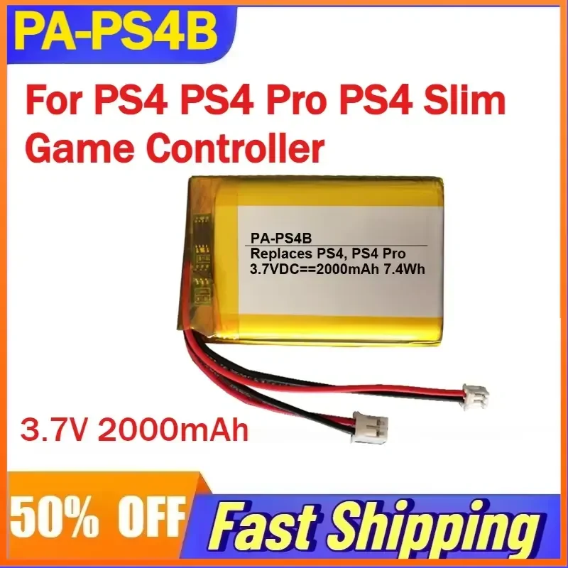 3.7V 2000mAh PA-PS4B Li-ion Battery For PS4 PS4 Pro PS4 Slim Game Controller Batteries LIP1522 Accessories