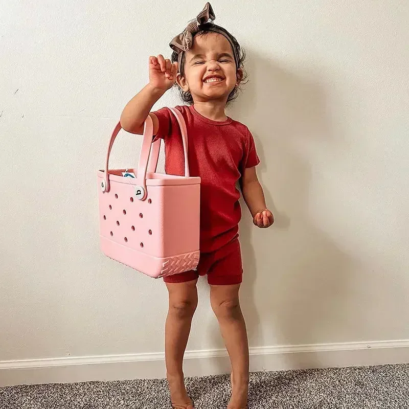 

Children Mini Bogg Bag EVA Waterproof Picnic Travel Storage Basket Beach Pool Women Shopping Handbagbig beach bags Tote Bag