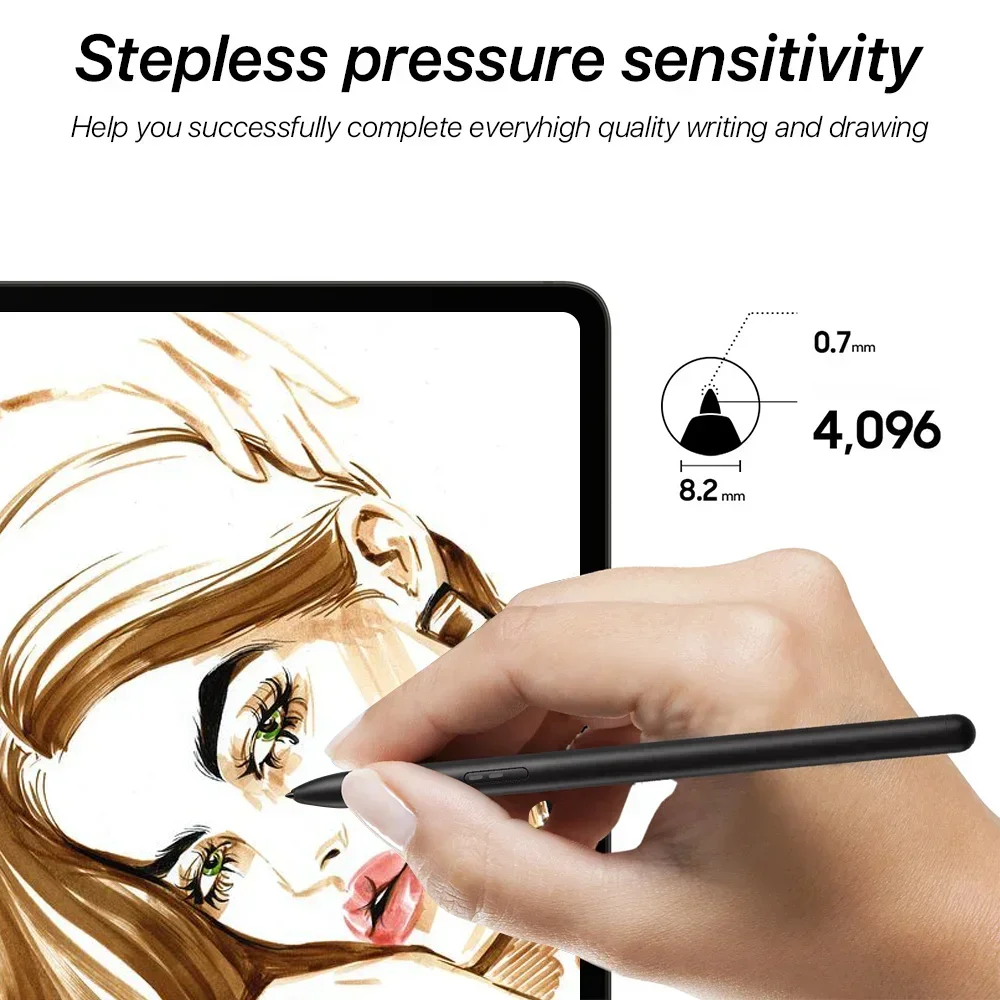 

Стилус S Pen для Samsung Galaxy Tab S6 Lite, S7 FE, S8 Plus, S9 Ultra, с функцией распознавания давления, стилус-карандаш с ластиком