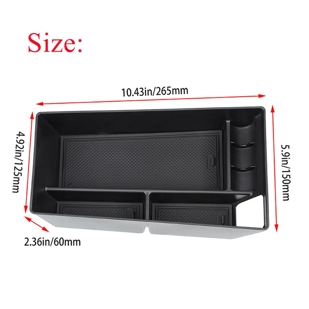 Central Console Armrest Storage Box Organizer Tray for Ford Mustang Mach-E 2021-2023 Stowing Tidying Car Interior Accessories