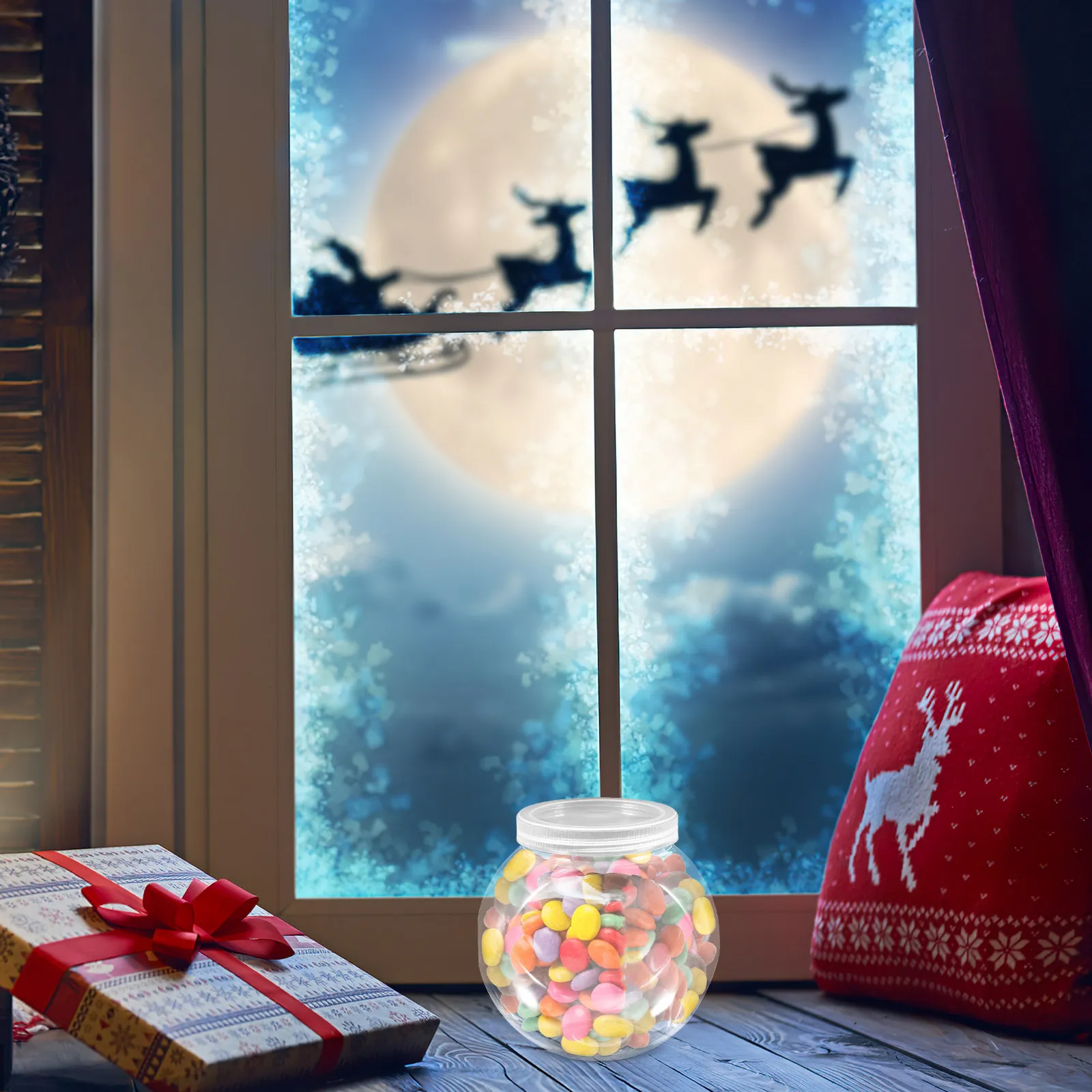 

Набор из 3 прозрачных банок для печенья объемом 1500 мл с крышками для хранения конфет, чая, закусок и сухих продуктов, кухонный набор банок