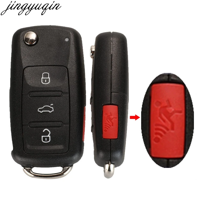 

Jingyuqin 4 Buttons Flip Folding Remote Car Key Shell 5K0837202AD For VW Caddy Eos Golf Jetta Beetle Polo Up Tiguan Touran