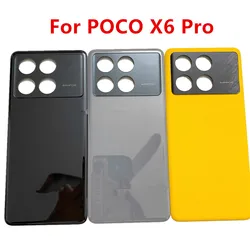 X6Pro Battery Back Cover For Xiaomi POCO X6 Pro 5G Rear Housing Case Replace Phone Repair Spare Parts 2311DRK48G 2311DRK48I