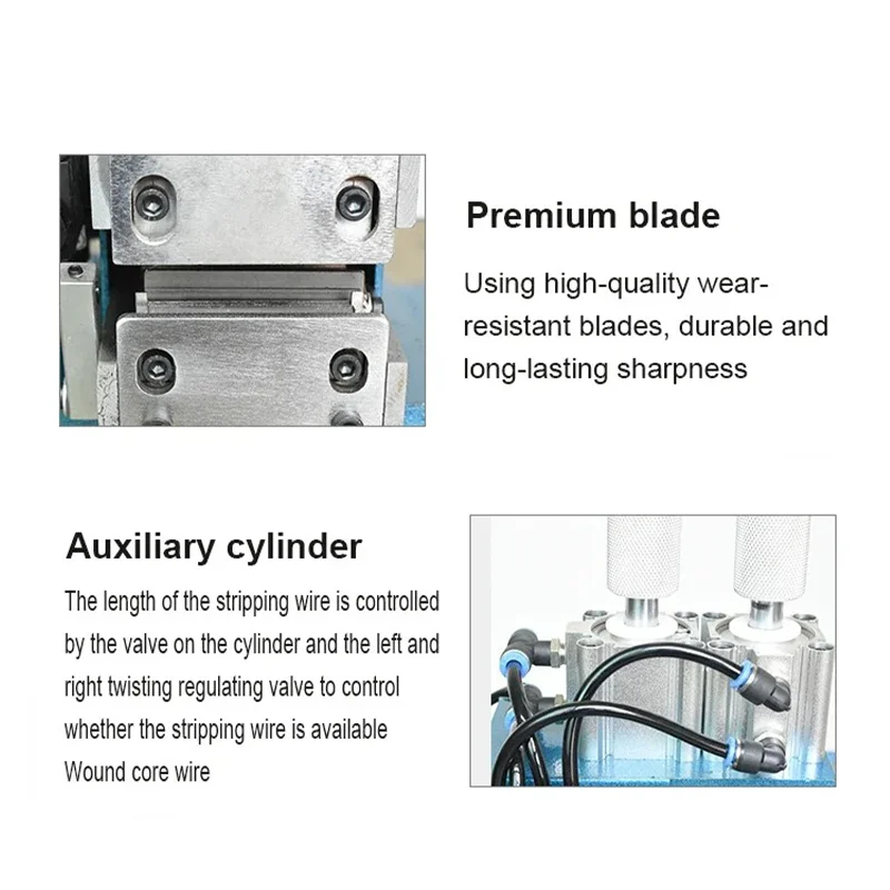 Zten 3F Automatic Pneumatic Peeling Machine Wire Stripping Machine Multi-core Cable Stripping Tools 220V/110V