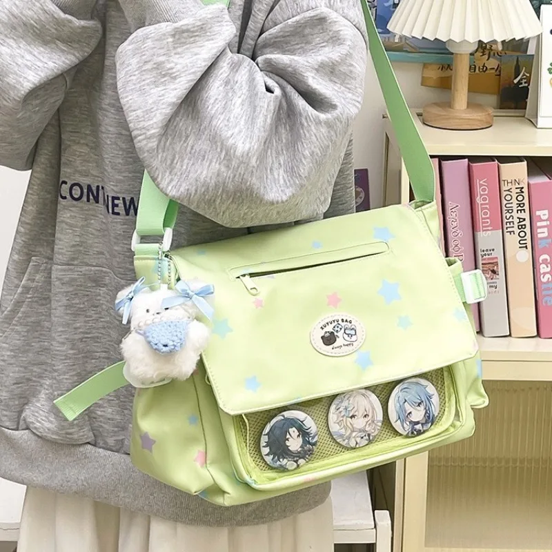 

Richme Aesthetic Women Ita Bags 2025 Trend Dopamine Harajuku Crossbody Shoulder Bag JK Uniform DIY Anime Badge Bolso Mujer