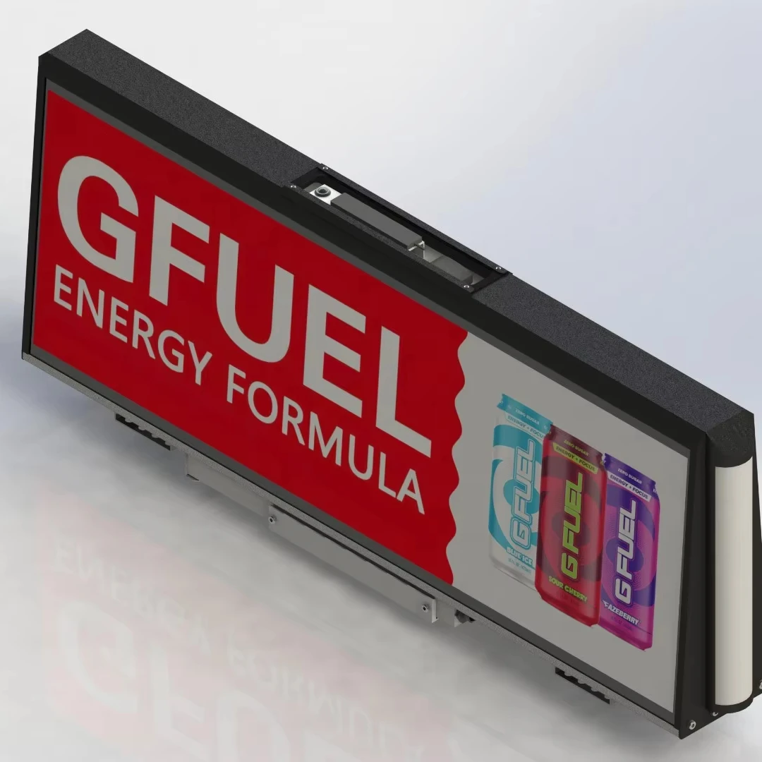 Hohe Helligkeit P2.5 LED-Außendisplay für Taxi-Oberteile, doppelseitig, mit Lichtsensor, 1106 x 408 x 141 mm Abmessungen