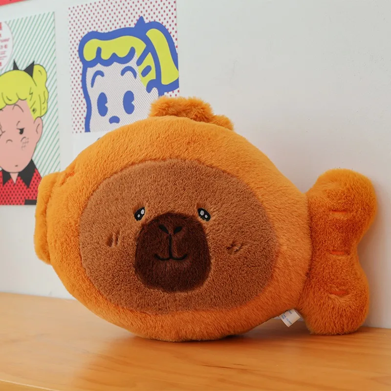 かわいいたい焼き魚のぬいぐるみ、抱き心地の良いカピバラの枕、柔らかい赤ちゃん子供の誕生日プレゼント、女の子のためのかわいいぬいぐるみ