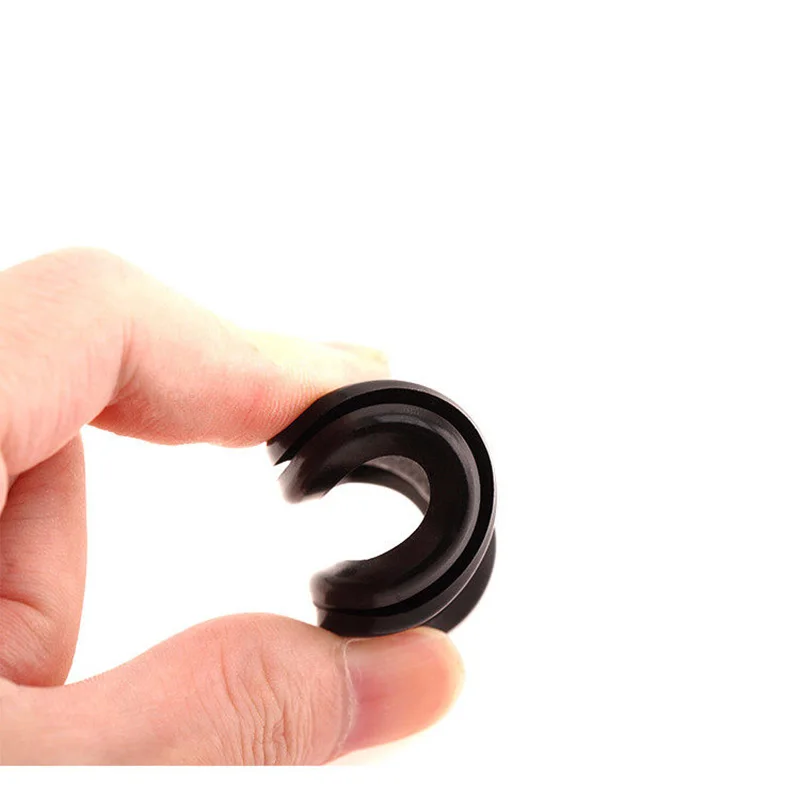100Pcs Rubber Coil Wire Protector Sleeve With Card Slot Insulated Cable Threading Guard Loop Hardware Fittings