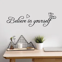 Eslogan inspirador en inglés de 15x45cm, pegatina de pared de fondo, decoración de sala de estar, Mural, pegatina de pared