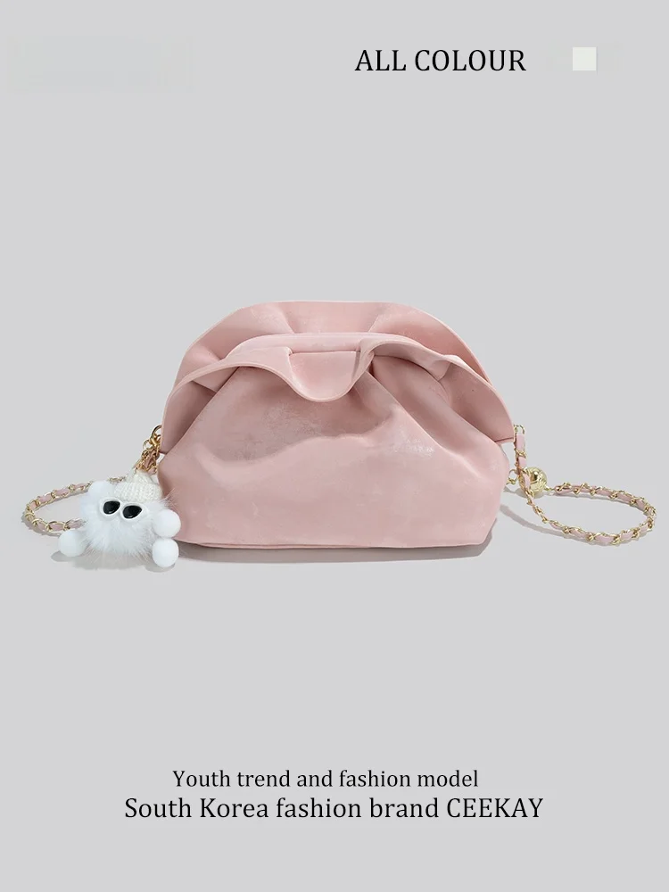 

Ceekay Women's Crossbody Bag Cloud Chain Design Summer 2024 Fashion Trend Korean Style Youth Daily Use Handbag Shoulder Bag