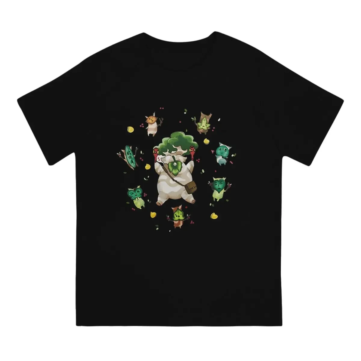 Hestu With The Koroks T-Shirt for Men The Legend Of Z-Zelda Novelty Cotton Tees Round Neck Short Sleeve T Shirt Classic Clothes