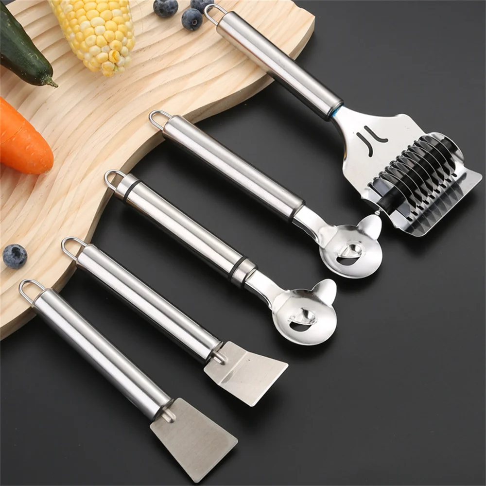 Pasta Machine Stainless Steel Manual Anti-skid Handle Black Silicone Spatula Stainless Steel Kitchen Noodle Machine