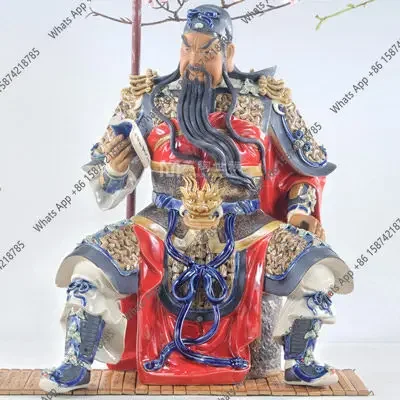 ZL Wu God of Wealth Buddha Statue Guan Gong Ornament Lucky Chinese Home Living Room Guan Gong Night Reading Spring and Autumn Sh view 6
