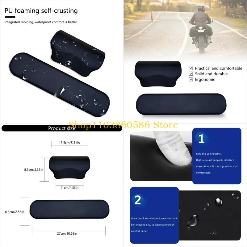 

242A Motorcycle Back Seats Box Luggage Cushion Pad Backrest with Cushion 22L Storage