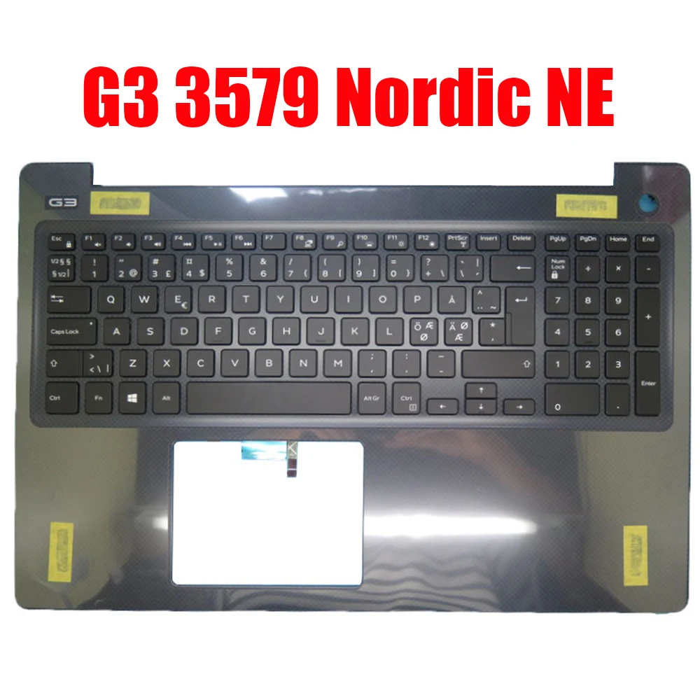 นอร์ดิก/สลาฟที่พักแขนแล็ปท็อปสำหรับ Dell G3 0N4HJH 0CWND3 N4HJH CWND3 06878W 6878W สีฟ้าเคสด้านบนใหม่