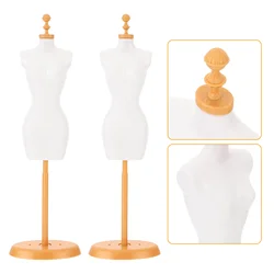 5pcs High Quality Safe Mini House Clothes Display Rack Dress Support Sturdy Mannequin Model Stand Toy Accessories