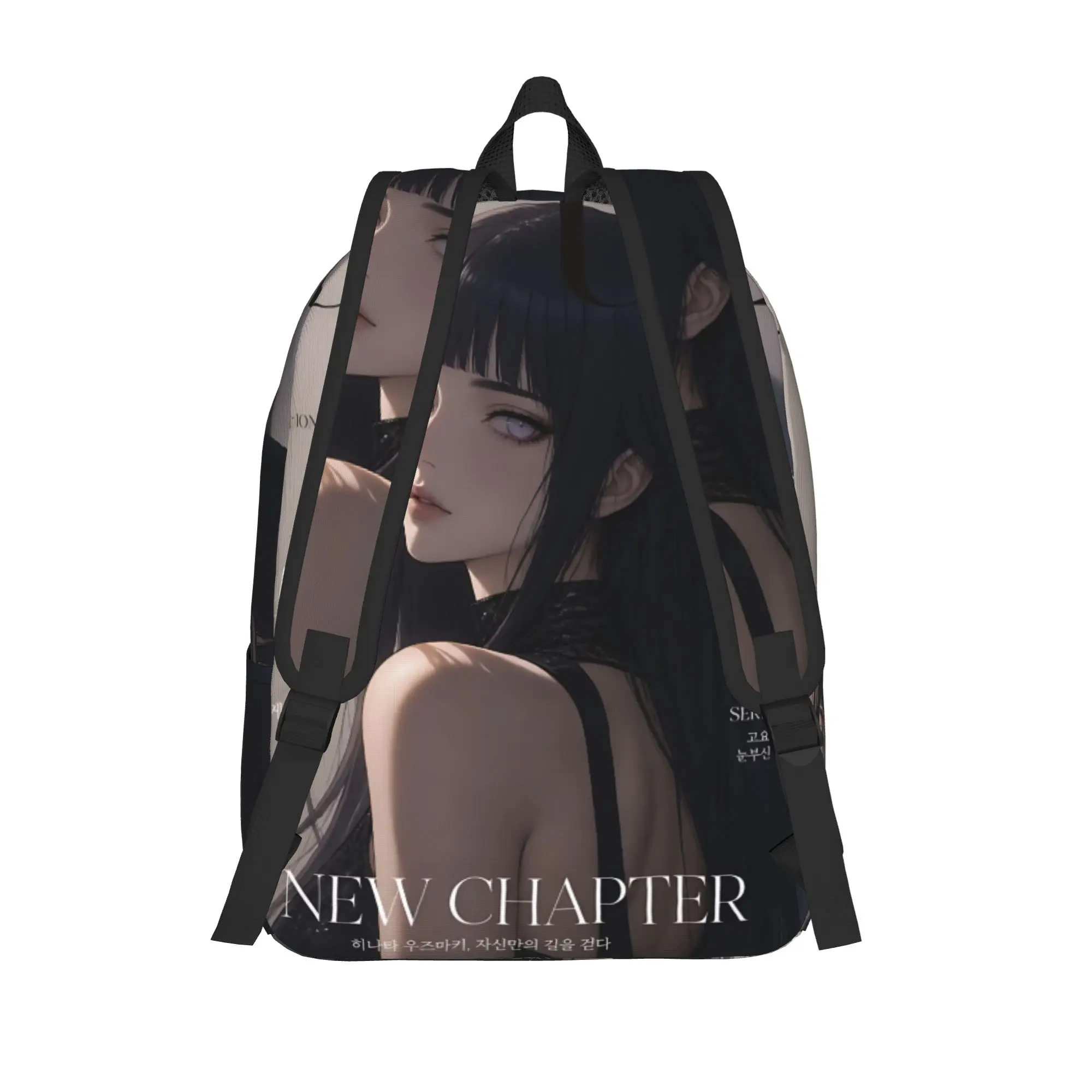 Fashion Naruto Anime Theme Backpack Hinata Mochilas Dual-Use School Zipper Closure Rucksack