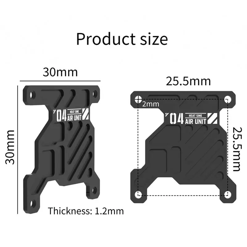 A25P For DJI O4 Air Unit Aluminum Heat Sink Lightweight Heat FPV Racing Drone Video Transmission Upgrade Aftermarket Parts A