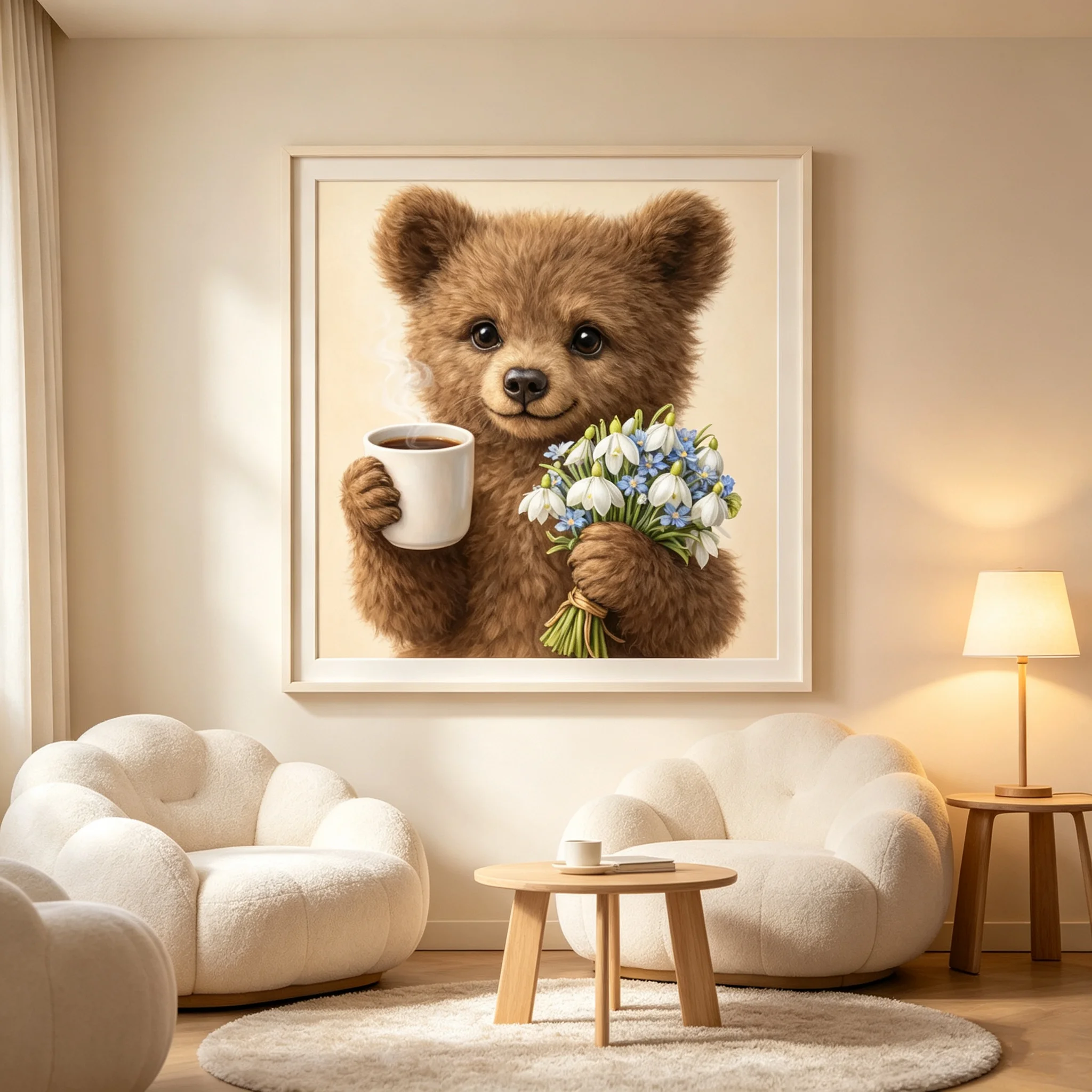 Wall Prints Posters Cartoon Bear Painting Canvas Poster Tiger Cat Fish Duck Wall Pictures Decoration for Bedroom