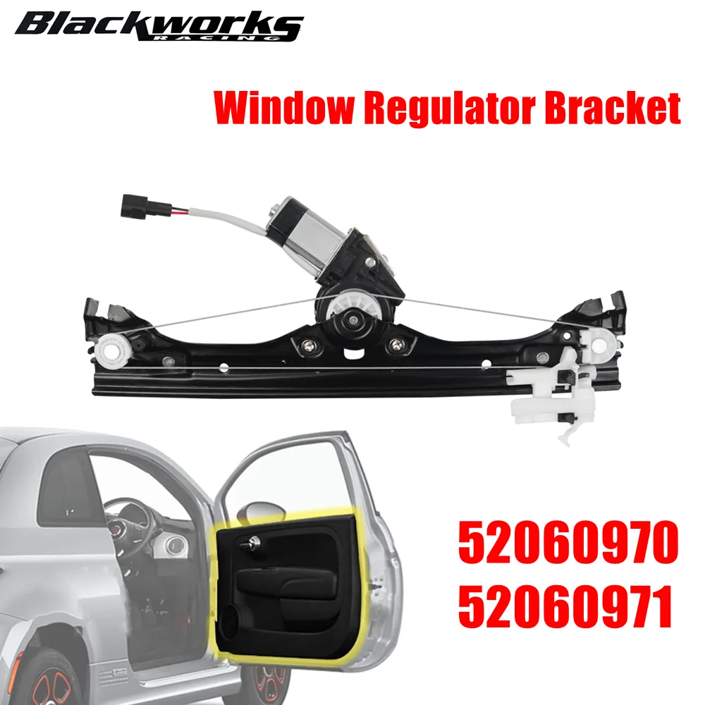 52060970 Window With Motor Regulator Bracket 52060971 Left Right Front Rear Side 2pin Motor For Fiat 751-648 500 2012-2019 Black