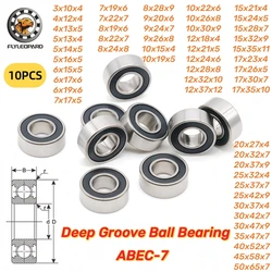 10pcs 683-2RS Bearing 3x7x3mm Chrome Steel ABEC-7 684 6800 6801 6802 6803 6804 6805 2RS Deep Groove Ball Bearings Rubber Sealed