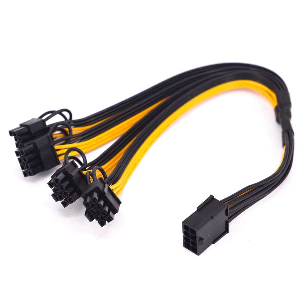 PCI Express 8Pin Female 1 to 4 Male Power supply Cable Y Spiltter PCI-e Graphics Card 8 Pin Port Multiplier for Mining Machine