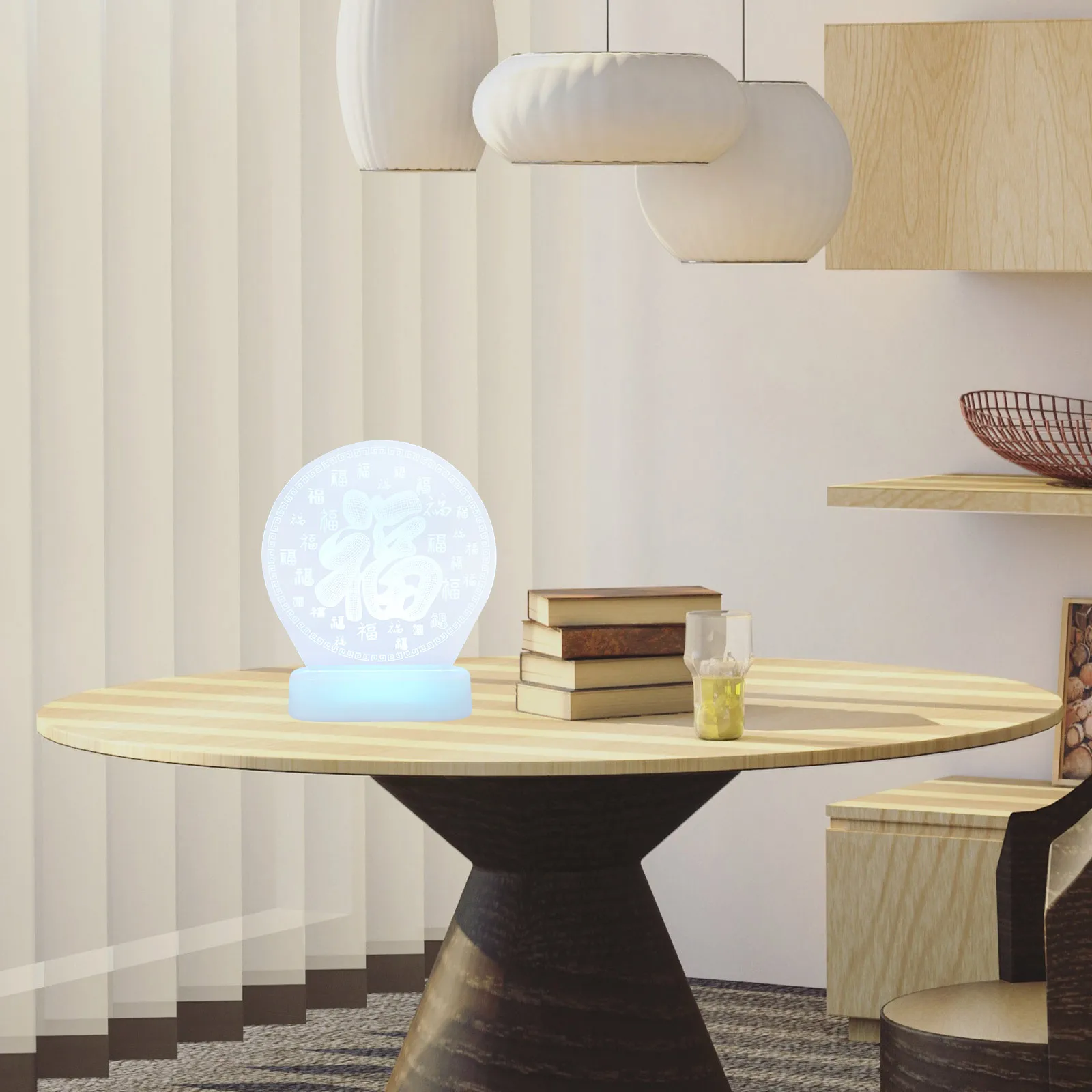 

Акриловый светодиодный светильник Декор Новогодний фестиваль китайских иероглифов Отель Торговый центр Офис Креативный дизайн Легкий компактный