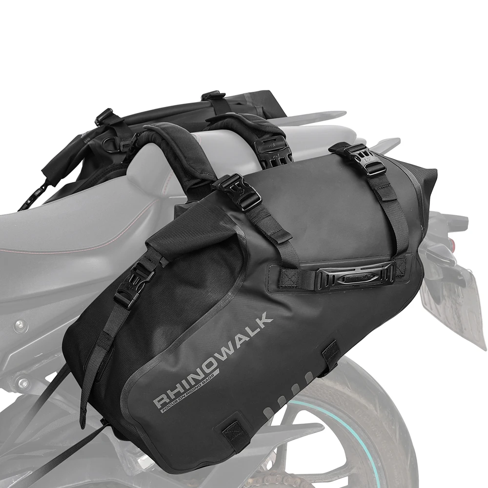 Rhinowalk Motorfiets Zijtas 2 Stuks Waterdicht 14L/28L/48L Zadeltas Universele Pasvorm Motorfiets Bagage Fietstas Accessoires - afbeelding 2