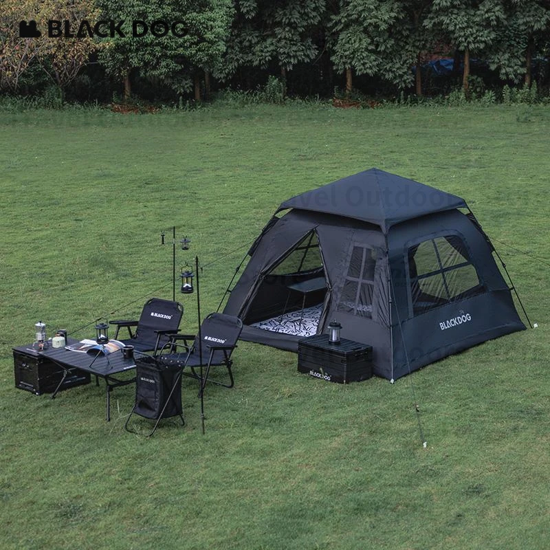 Imagem -04 - Naturehike Blackdog Tenda Automática One-touch Acampamento Aberto Rápido Abrigo ao ar Livre Piquenique Praia Viagem Impermeável Tenda Espessada