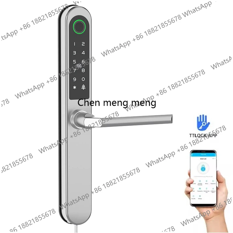 Smart Digital Bluetooth Fingerprint Door Lock With Single Latch Bolt Keyless Entry Electronic Home Door Handle Lock Tuya TTLock